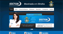 Desktop Screenshot of mestrado.doctum.com.br